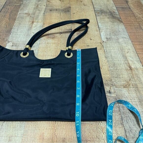 Givenchy Parfums Black Nylon Tote Bag w Gold Signature Logo Accents - Picture 16 of 16